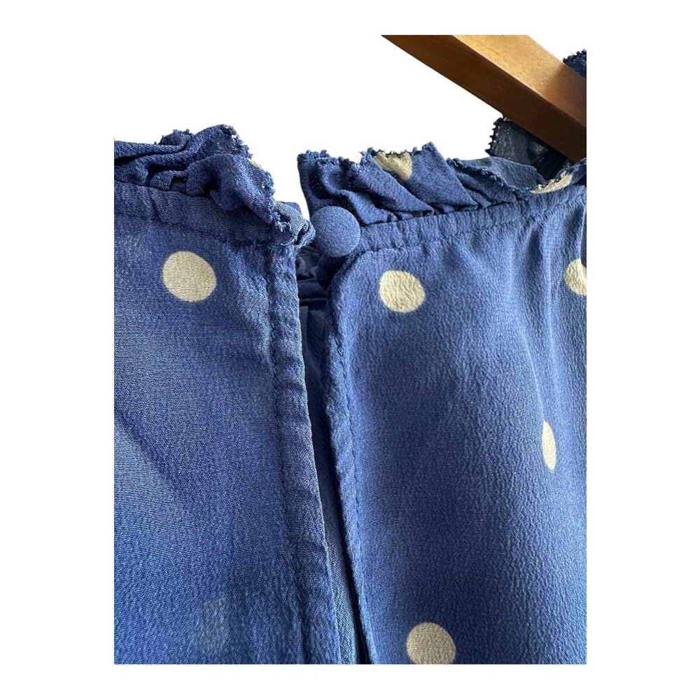 Boden Blue Ruffled Blouse - Picture 3 of 6
